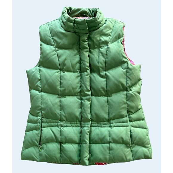 Lilly Pulitzer Jackets & Blazers - LILLY PULITZER Green Puffer Vest Preppy Outdoor Size Small